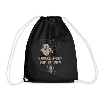 Beware Ghost Bait In Town Spooky - Drawstring Bag - black - Front