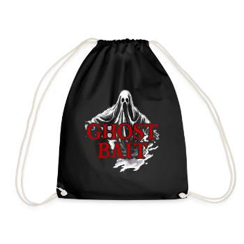 Living The Spook Life Ghost Bait - Drawstring Bag - black - Front