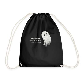 Beware Ghost Bait In Town Spooky - Drawstring Bag - black - Front