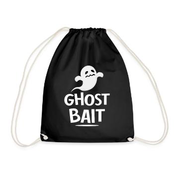 Living The Spook Life Ghost Bait - Drawstring Bag - black - Front
