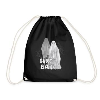Living The Spook Life Ghost Bait - Drawstring Bag - black - Front