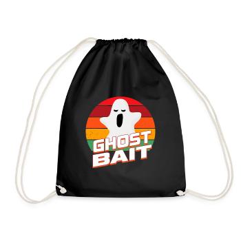 Living The Spook Life Ghost Bait - Drawstring Bag - black - Front