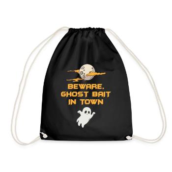 Beware Ghost Bait In Town Spooky - Drawstring Bag - black - Front