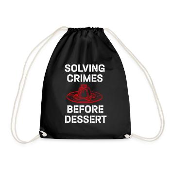 Murder Mystery Dinner Fun Night - Drawstring Bag - black - Front
