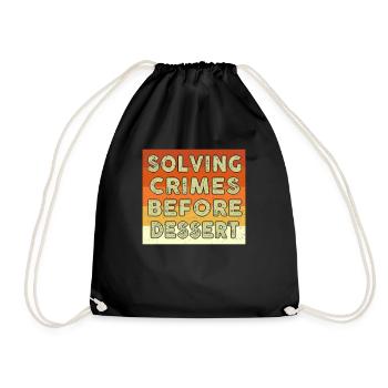 Murder Mystery Dinner Fun Night - Drawstring Bag - black - Front