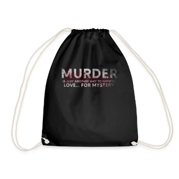 Murder Mystery Dinner Fun Night - Drawstring Bag - black - Front