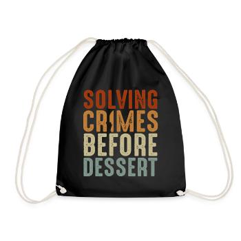 Murder Mystery Dinner Fun Night - Drawstring Bag - black - Front