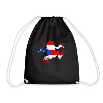 Taino Echoes Coqui Puerto Rican Heritage - Drawstring Bag - black - Front