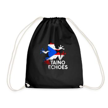 Taíno Echoes Caribbean Ancestry Pride - Drawstring Bag - black - Front