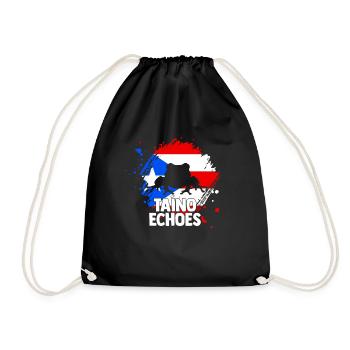 Taino Echoes Coqui Puerto Rican Heritage - Drawstring Bag - black - Front