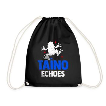 Taíno Echoes Caribbean Ancestry Pride - Drawstring Bag - black - Front
