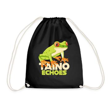 Taíno Echoes Caribbean Ancestry Pride - Drawstring Bag - black - Front