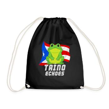Taíno Echoes Caribbean Ancestry Pride - Drawstring Bag - black - Front