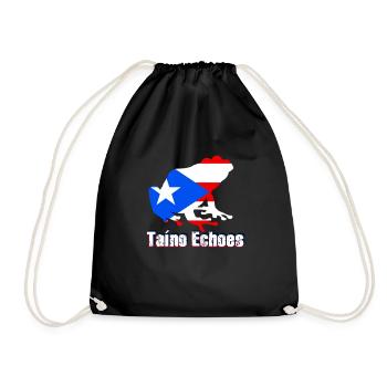 Taíno Echoes Caribbean Ancestry Pride - Drawstring Bag - black - Front