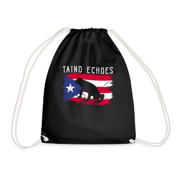 Taíno Echoes Caribbean Ancestry Pride - Drawstring Bag - black - Front