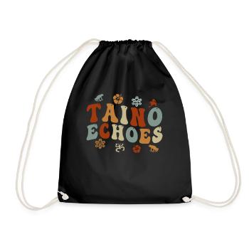 Taíno Echoes Caribbean Ancestry Pride - Drawstring Bag - black - Front