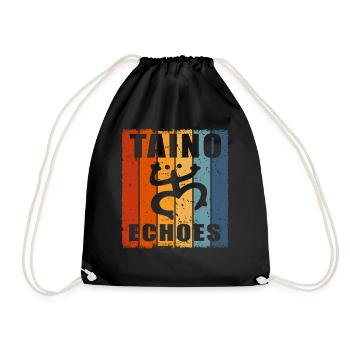 Taíno Echoes Caribbean Ancestry Pride - Drawstring Bag - black - Front