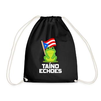 Taíno Echoes Caribbean Ancestry Pride - Drawstring Bag - black - Front