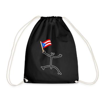 Taíno Echoes Caribbean Ancestry Pride - Drawstring Bag - black - Front