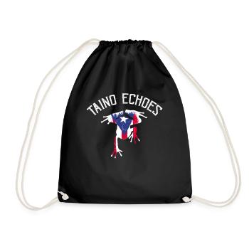 Taíno Echoes Caribbean Ancestry Pride - Drawstring Bag - black - Front
