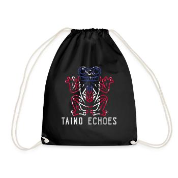 Taíno Echoes Caribbean Ancestry Pride - Drawstring Bag - black - Front