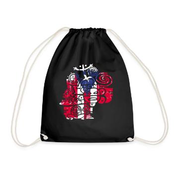 Taíno Echoes Caribbean Ancestry Pride - Drawstring Bag - black - Front