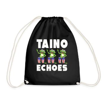 Taíno Echoes Caribbean Ancestry Pride - Drawstring Bag - black - Front
