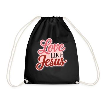 L’amour comme Jésus - Design chrétien Foi Dieu - Sac de sport léger - noir - Devant