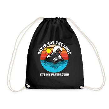 Le ciel n’est pas la limite, c’est mon terrain de jeu - Sac de sport léger - noir - Devant