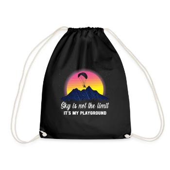 Le ciel n’est pas la limite, c’est mon terrain de jeu - Sac de sport léger - noir - Devant