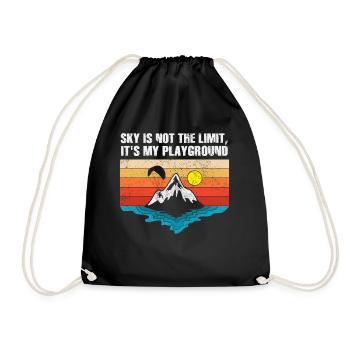 Sky Is Not The Limit It's My Playground - Turnbeutel - Schwarz - Vorne