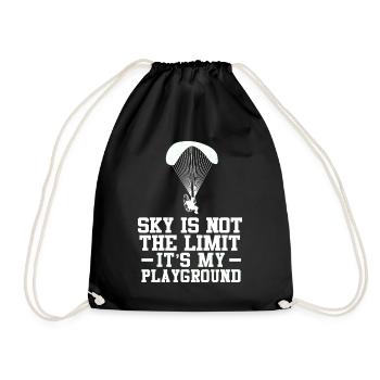 Le ciel n’est pas la limite, c’est mon terrain de jeu - Sac de sport léger - noir - Devant