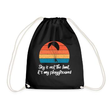 Le ciel n’est pas la limite, c’est mon terrain de jeu - Sac de sport léger - noir - Devant