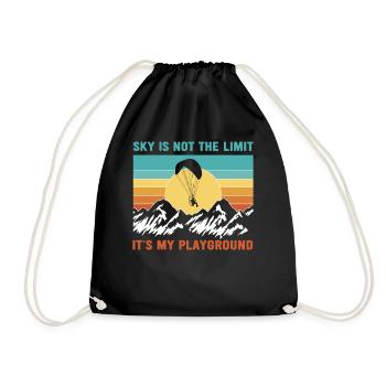 Le ciel n’est pas la limite, c’est mon terrain de jeu - Sac de sport léger - noir - Devant