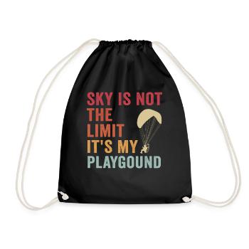 Le ciel n’est pas la limite, c’est mon terrain de jeu - Sac de sport léger - noir - Devant