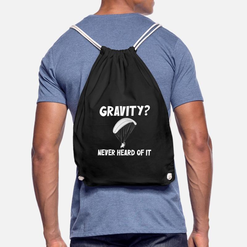Hilarious Paramotor Gravity Meme Drawstring Bag