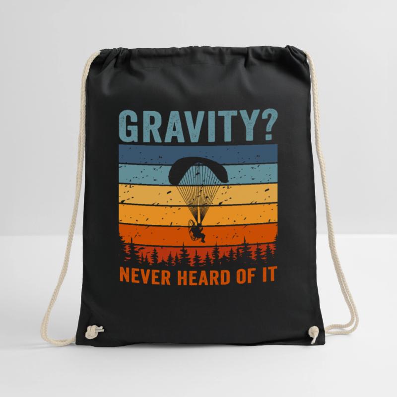 Hilarious Paramotor Gravity Meme Drawstring Bag