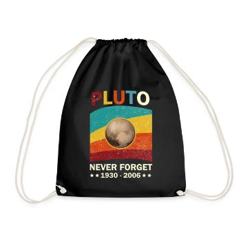 Pluto Never Forget Hommage 1930-2006 - Turnbeutel - Schwarz - Vorne