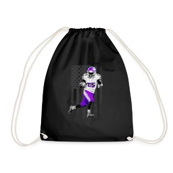 Lineman Because Quarterbacks Need Heroes - Drawstring Bag - black - Front