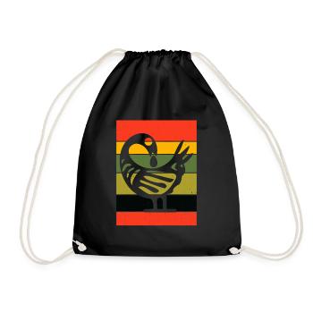 Sankofa Symbol Adinkra Ghana Black - Drawstring Bag - black - Front