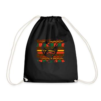 Sankofa Symbol Adinkra Ghana Schwarz - Turnbeutel - Schwarz - Vorne