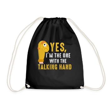 Puppetry Puppeteer Puppet Puppets - Drawstring Bag - black - Front