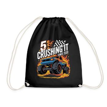 5. Geburtstag Monstertruck – Crushing It 2020 - Turnbeutel - Schwarz - Vorne