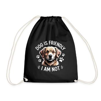 Funny Humour Dog Ovners Gift For Dog Mum Dog Lover - Drawstring Bag - black - Front