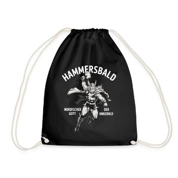 Hammersbald – Nordischer Gott der Ungeduld - Turnbeutel - Schwarz - Vorne