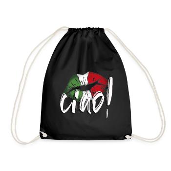 Hello - Drawstring Bag - black - Front