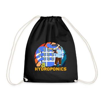 Hydroponics - Drawstring Bag - black - Front