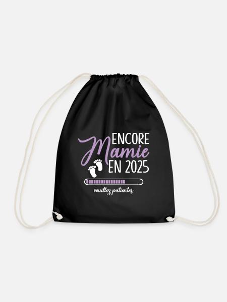 Encore Mamie 2025 Cadeau Future Grand Mère - Sac de sport léger - noir