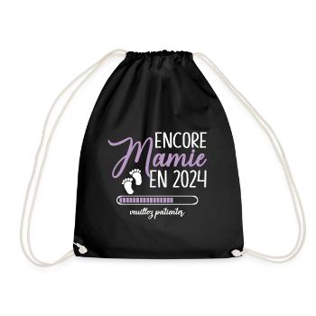 Encore Mamie 2024 Cadeau Future Grand Mère - Sac de sport léger - noir - Devant