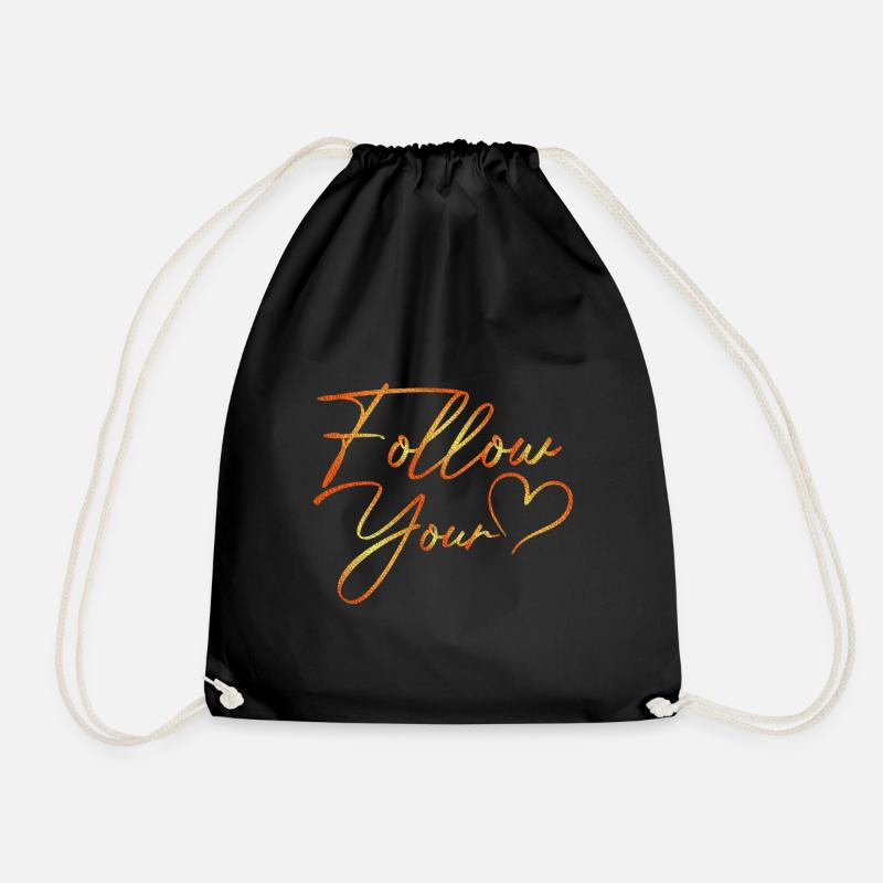 Follow Your Heart Paint Style - Turnbeutel - Schwarz